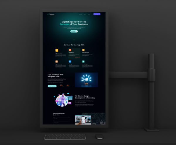 Digital Agency Website UI Figma Template Graphic – Image 3