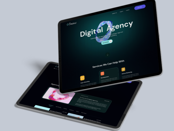 Digital Agency Website UI Figma Template Graphic – Image 4