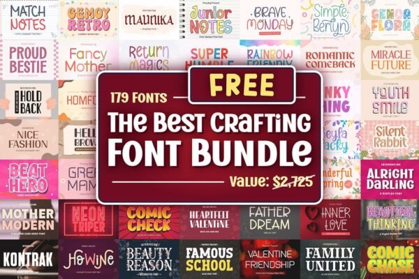 The Best Crafting Font Bundle